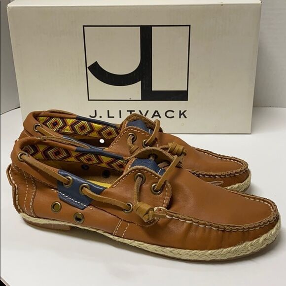 J. Litvack Leather Slip On Loafers 36.5 - Picture 2 of 4